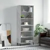 Image de vidaXL Buffet gris béton 69,5x32,5x180 cm bois d'ingénierie