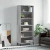 Image de vidaXL Buffet sonoma gris 69,5x32,5x180 cm bois d'ingénierie