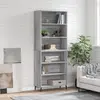 Image de vidaXL Buffet sonoma gris 69,5x32,5x180 cm bois d'ingénierie