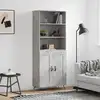 Image de vidaXL Buffet haut Gris béton 69,5x34x180 cm Bois d'ingénierie