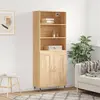 Image de vidaXL Buffet haut Chêne sonoma 69,5x34x180 cm Bois d'ingénierie