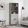 Image de vidaXL Buffet haut Sonoma gris 69,5x34x180 cm Bois d'ingénierie