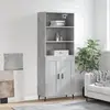 Image de vidaXL Buffet haut Gris béton 69,5x34x180 cm Bois d'ingénierie