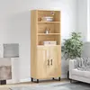 Image de vidaXL Buffet haut Chêne sonoma 69,5x34x180 cm Bois d'ingénierie