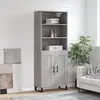 Image de vidaXL Buffet haut Sonoma gris 69,5x34x180 cm Bois d'ingénierie