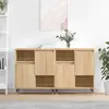 Image de vidaXL Buffets 2 pcs chêne sonoma bois d'ingénierie