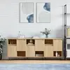 Image de vidaXL Buffets 3 pcs Chêne sonoma Bois d'ingénierie