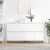 Image de vidaXL Buffets 2 pcs blanc bois d'ingénierie