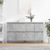 Image de vidaXL Buffets 2 pcs gris béton bois d'ingénierie