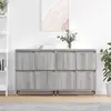 Image de vidaXL Buffets 2 pcs sonoma gris bois d'ingénierie