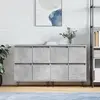 Image de vidaXL Buffets 2 pcs gris béton bois d'ingénierie