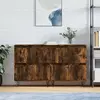 Image de vidaXL Buffets 2 pcs chêne fumé bois d'ingénierie