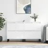 Image de vidaXL Buffets 2 pcs blanc bois d'ingénierie