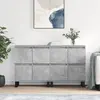 Image de vidaXL Buffets 2 pcs gris béton bois d'ingénierie