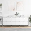 Image de vidaXL Buffets 3 pcs Blanc Bois d'ingénierie