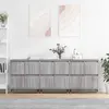Image de vidaXL Buffets 3 pcs Sonoma gris Bois d'ingénierie