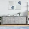 Image de vidaXL Buffets 3 pcs gris béton bois d'ingénierie