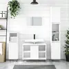 Image de vidaXL Ensemble de meubles salle de bain 3 pcs blanc bois d'ingénierie