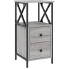 Image de vidaXL Table de chevet sonoma gris 34x35,5x70 cm bois d'ingénierie