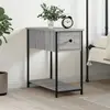Image de vidaXL Table de chevet sonoma gris 30x60x60 cm bois d'ingénierie