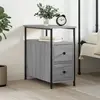 Image de vidaXL Table de chevet sonoma gris 30x60x60 cm bois d'ingénierie