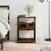 Image de vidaXL Table de chevet chêne fumé 40x42x55 cm bois d'ingénierie
