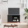 Image de vidaXL Meuble TV Noir 80x40x50 cm Bois d'ingénierie