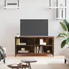Image de vidaXL Meuble TV Chêne fumé 100x40x50 cm Bois d'ingénierie