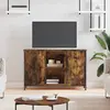 Image de vidaXL Meuble TV chêne fumé 100x35x65 cm bois d'ingénierie