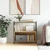 Image de vidaXL Bibliothèque chêne sonoma 80x30x78,5cm bois d'ingénierie et fer