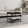Image de vidaXL Table basse noir 49,5x49,5x45 cm bois d'ingénierie