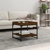 Image de vidaXL Table basse chêne marron 49,5x49,5x45 cm bois d'ingénierie
