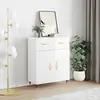 Image de vidaXL Buffet Blanc brillant 69,5x34x90 cm Bois d'ingénierie