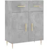 Image de vidaXL Buffet gris béton 69,5x34x90 cm bois d'ingénierie