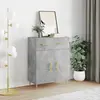 Image de vidaXL Buffet gris béton 69,5x34x90 cm bois d'ingénierie