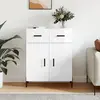 Image de vidaXL Buffet Blanc brillant 69,5x34x90 cm Bois d'ingénierie