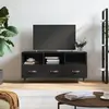 Image de vidaXL Meuble TV noir 102x36x50 cm bois d'ingénierie