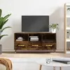 Image de vidaXL Meuble TV chêne fumé 102x36x50 cm bois d'ingénierie