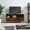 Image de vidaXL Meuble TV chêne marron 102x36x50 cm bois d'ingénierie