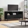 Image de vidaXL Meuble TV noir 102x36x50 cm bois d'ingénierie