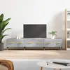Image de vidaXL Meuble TV gris béton 150x36x30 cm bois d'ingénierie