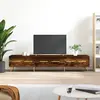 Image de vidaXL Meuble TV chêne fumé 150x36x30 cm bois d'ingénierie