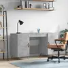 Image de vidaXL Bureau gris béton 140x50x75 cm bois d'ingénierie