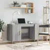 Image de vidaXL Bureau sonoma gris 140x50x75 cm bois d'ingénierie