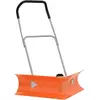 Image de vidaXL Pelle à neige double angle avec poignée extensible orange acier