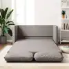Image de vidaXL Canapé-lit 2 en 1 taupe 112x174x55 cm tissu