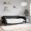 Image de vidaXL Lit de repos sans matelas noir 100x200 cm tissu