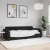 Image de vidaXL Lit de repos sans matelas noir 80x200 cm velours