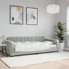 Image de vidaXL Lit de repos sans matelas gris clair 90x200 cm velours