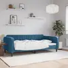 Image de vidaXL Lit de repos sans matelas bleu 100x200 cm velours